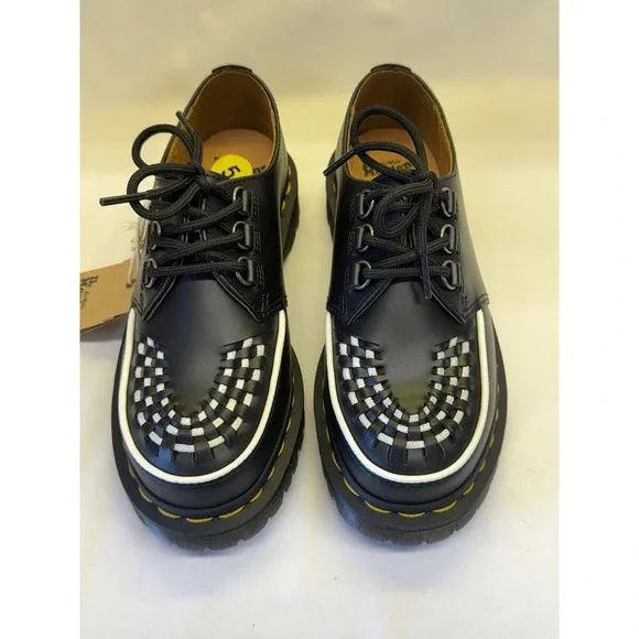 Dr. Martens Ramsey Smooth Leather Creepers Black Shoes - Women's Sz 6 - NWOB - Picture 2 of 13